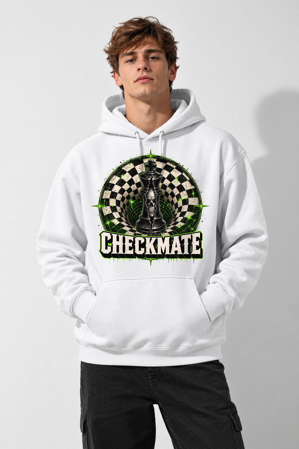 Checkmate Skull King - White
