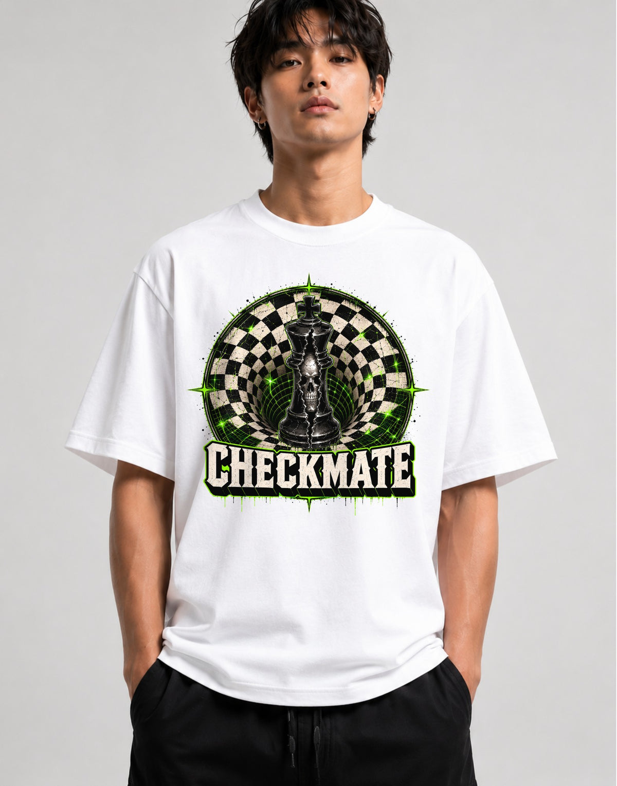 Checkmate Skull King - White