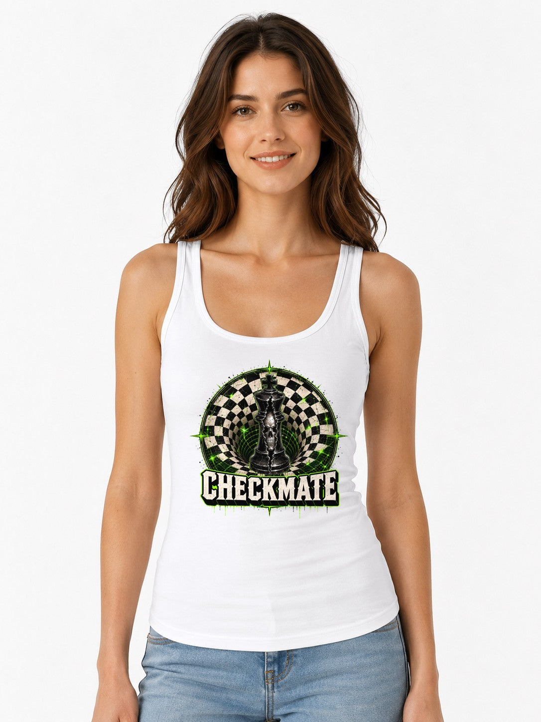 Checkmate Skull King - White