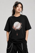 Cherry Blossom Fan - Black