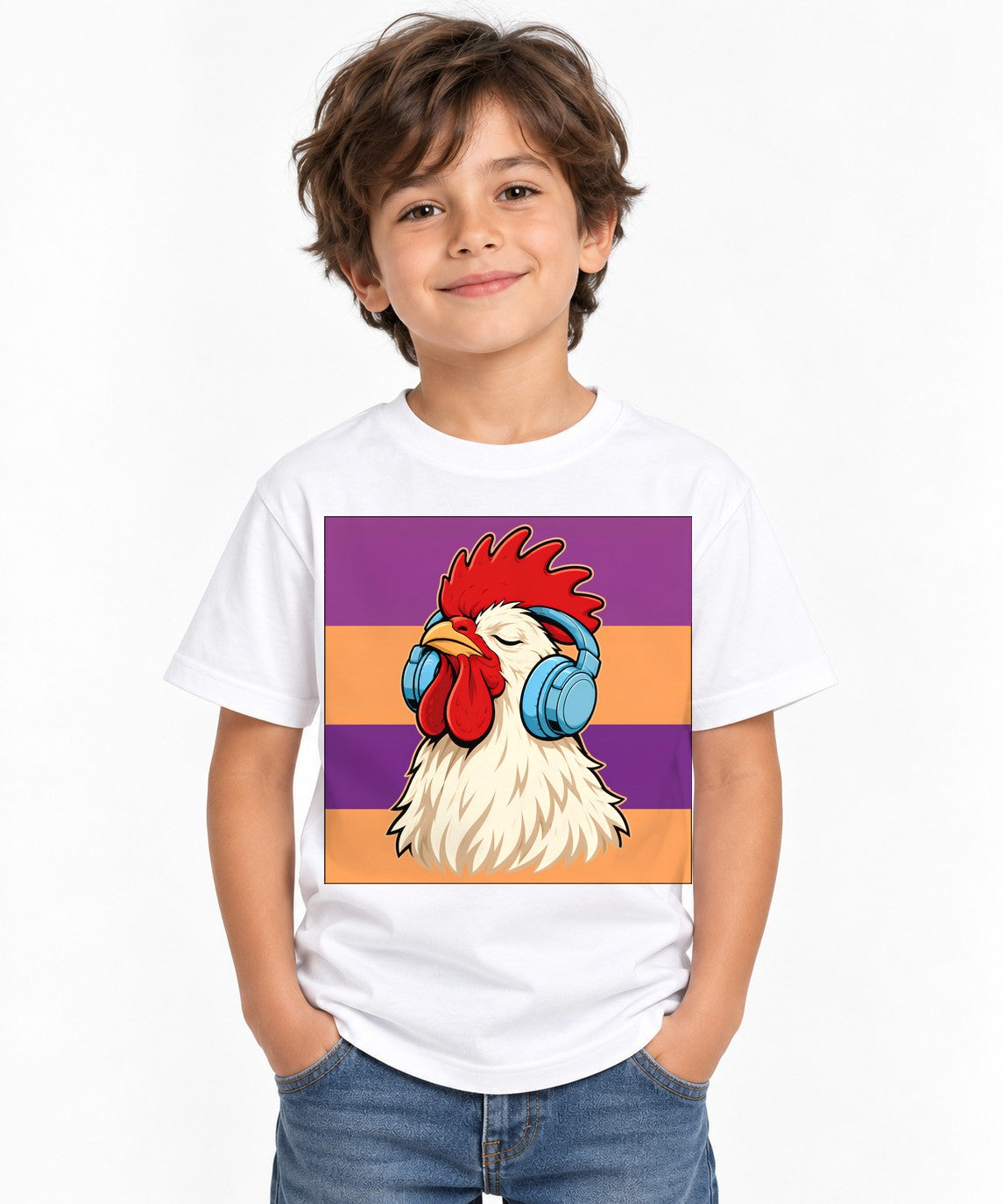 Chilling Rooster Beats - White