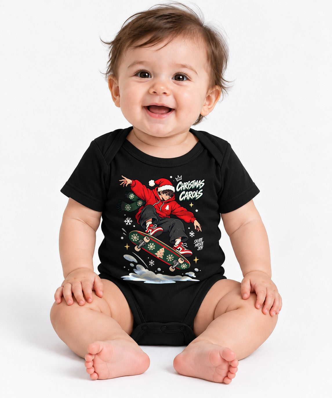 Christmas Carols Skater - Black