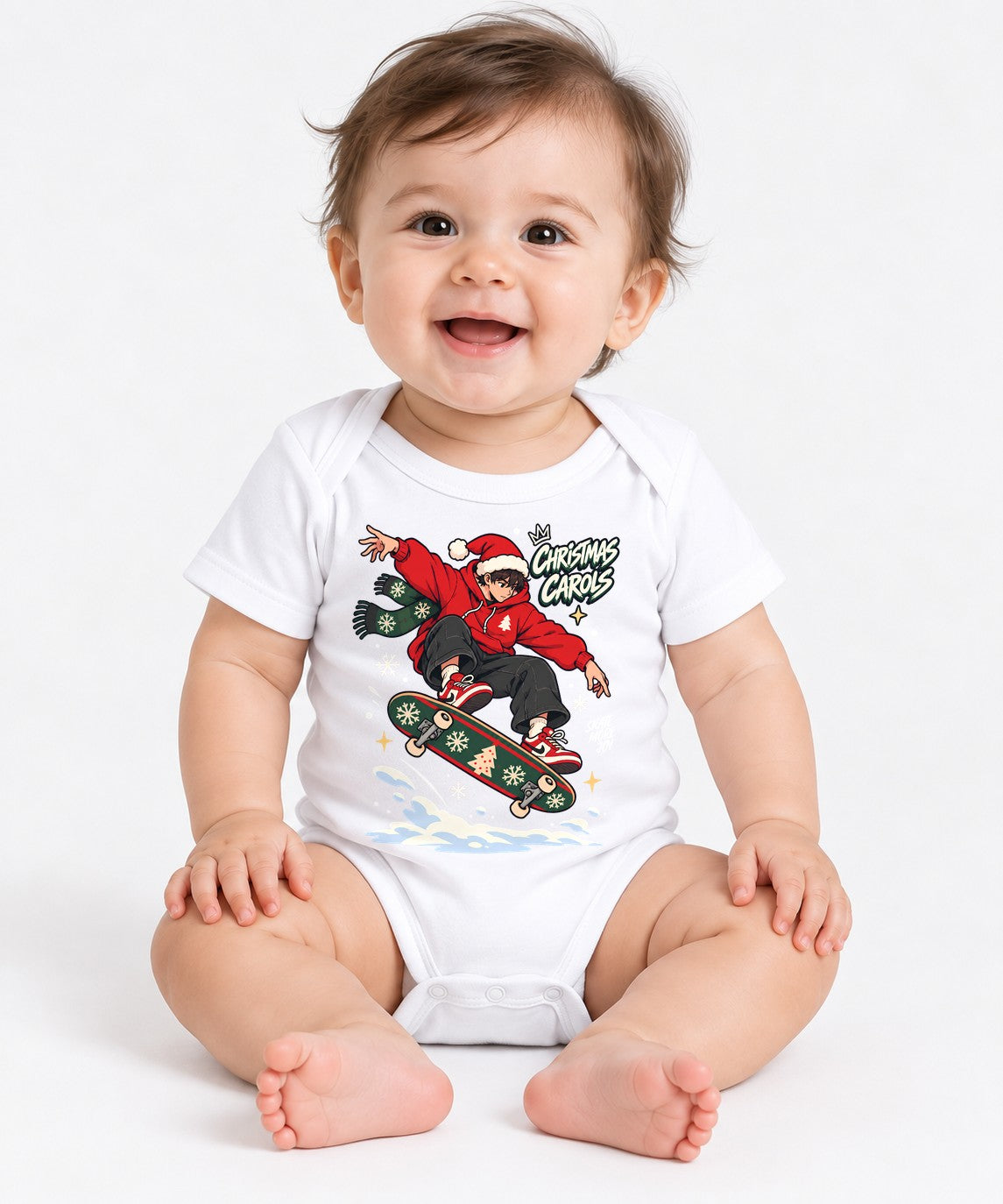 Christmas Carols Skater - White