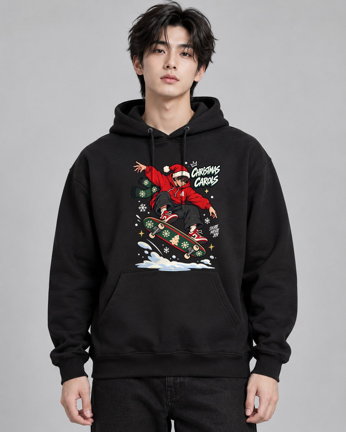 Christmas Carols Skater - Black
