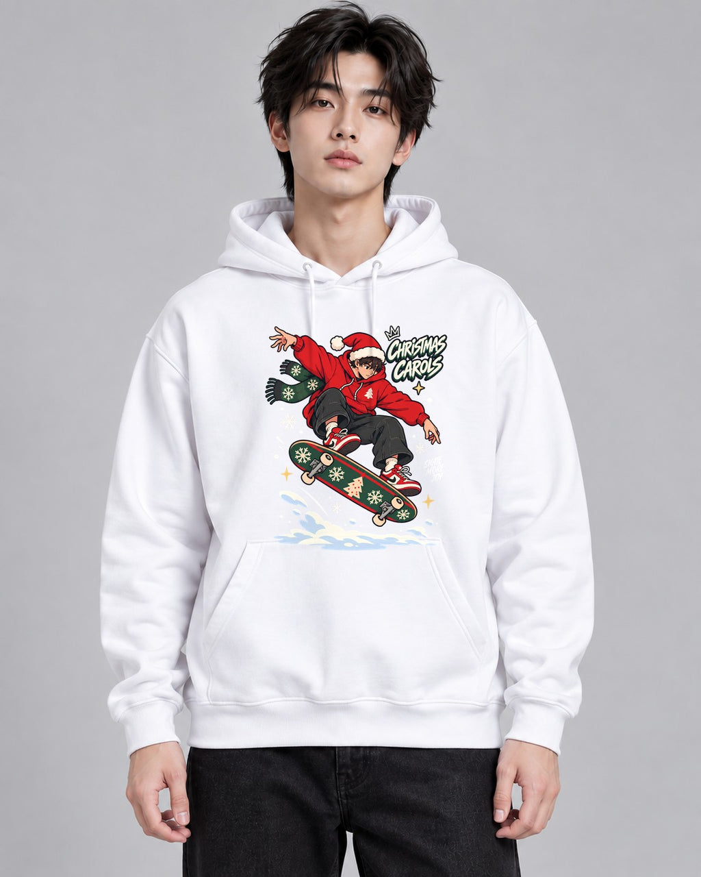 Christmas Carols Skater - White