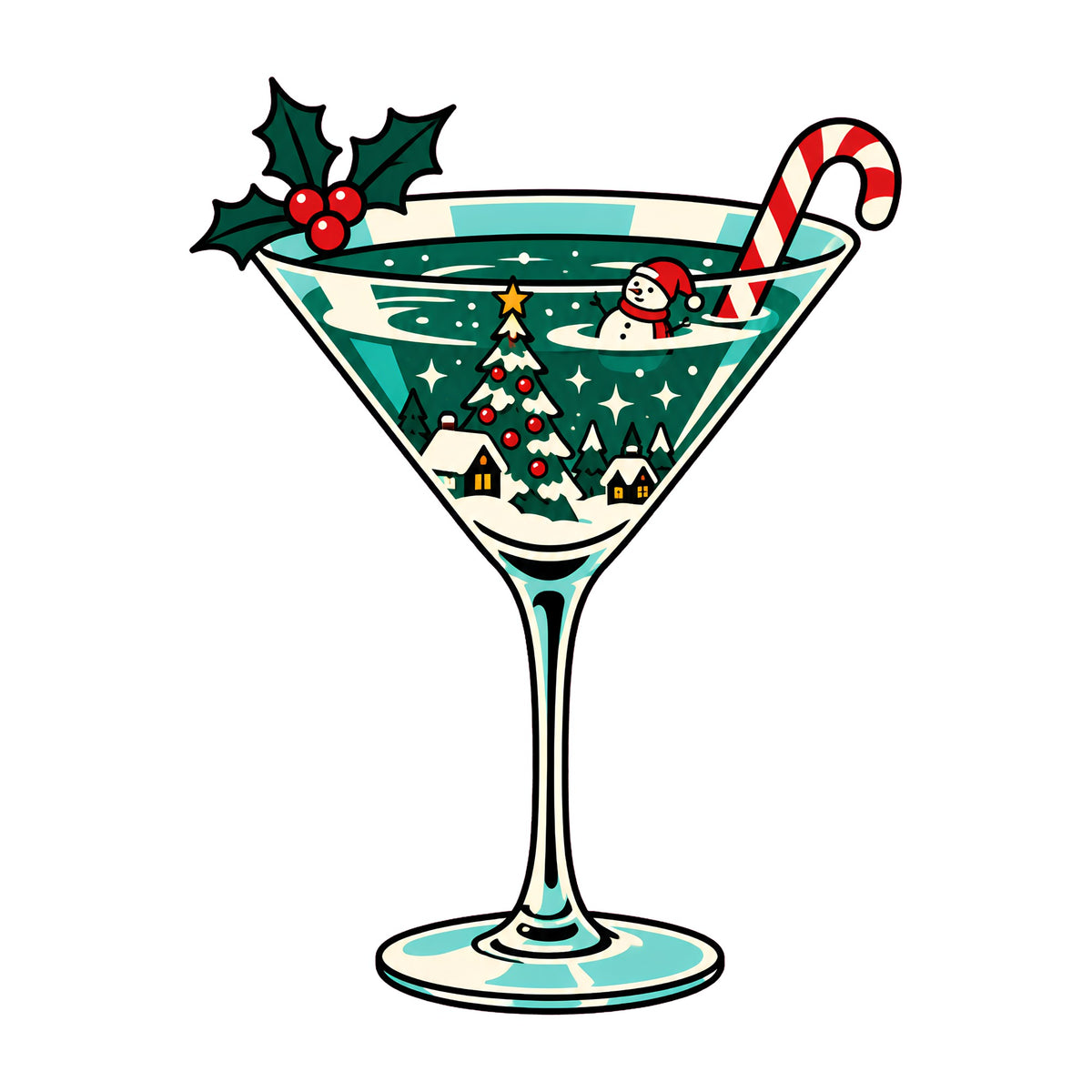 Christmas Cocktail Scene
