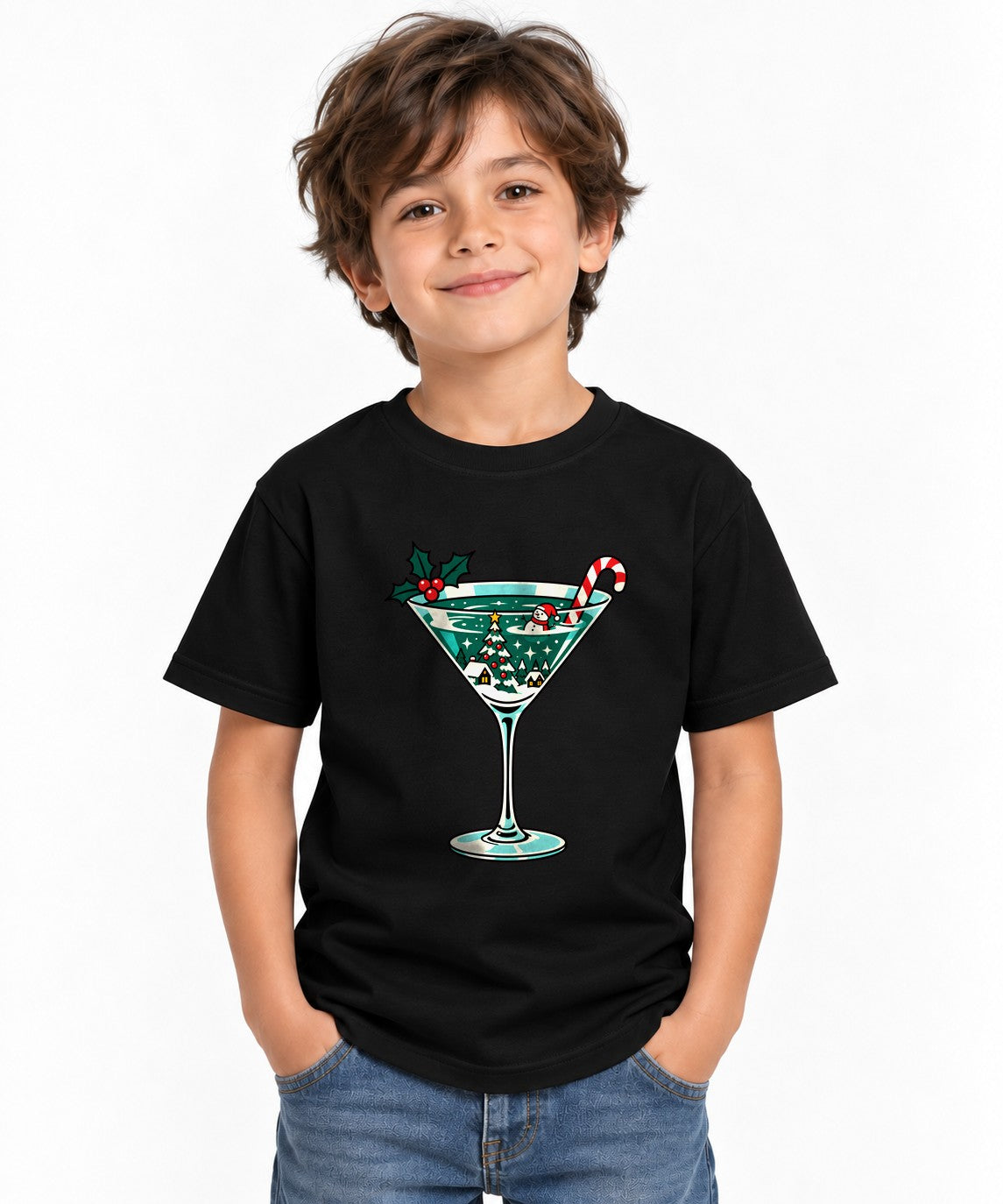 Christmas Cocktail Scene - Black