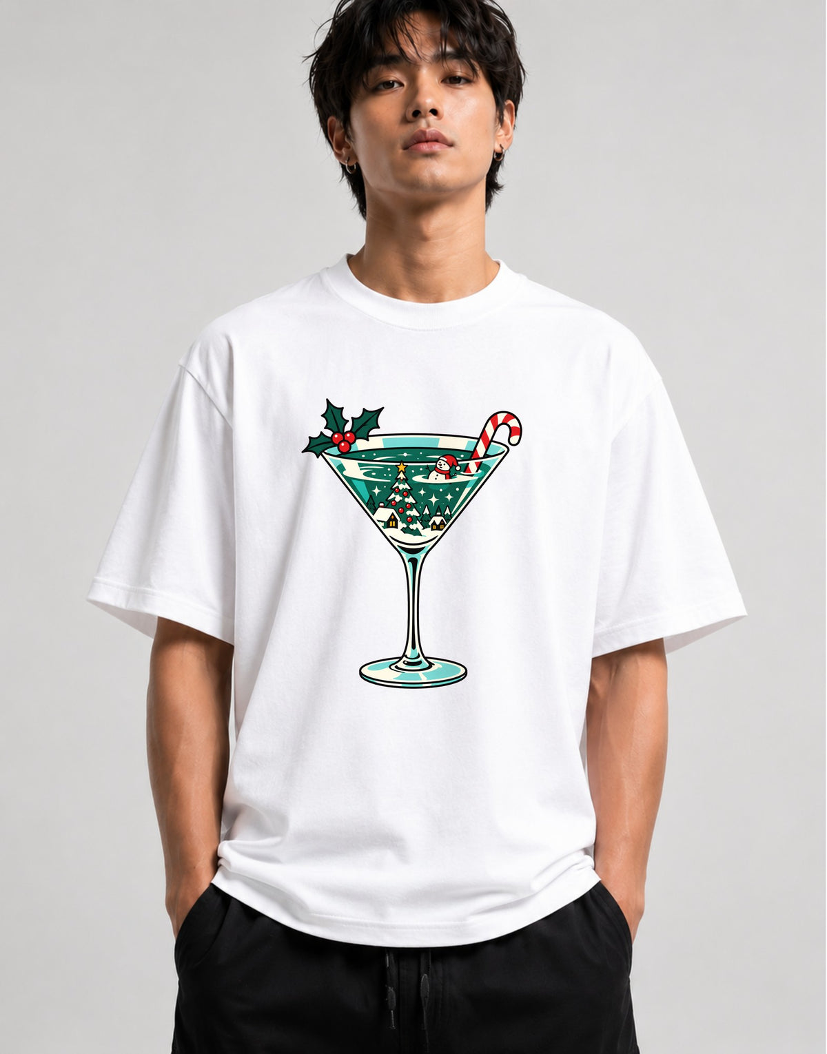 Christmas Cocktail Scene - White