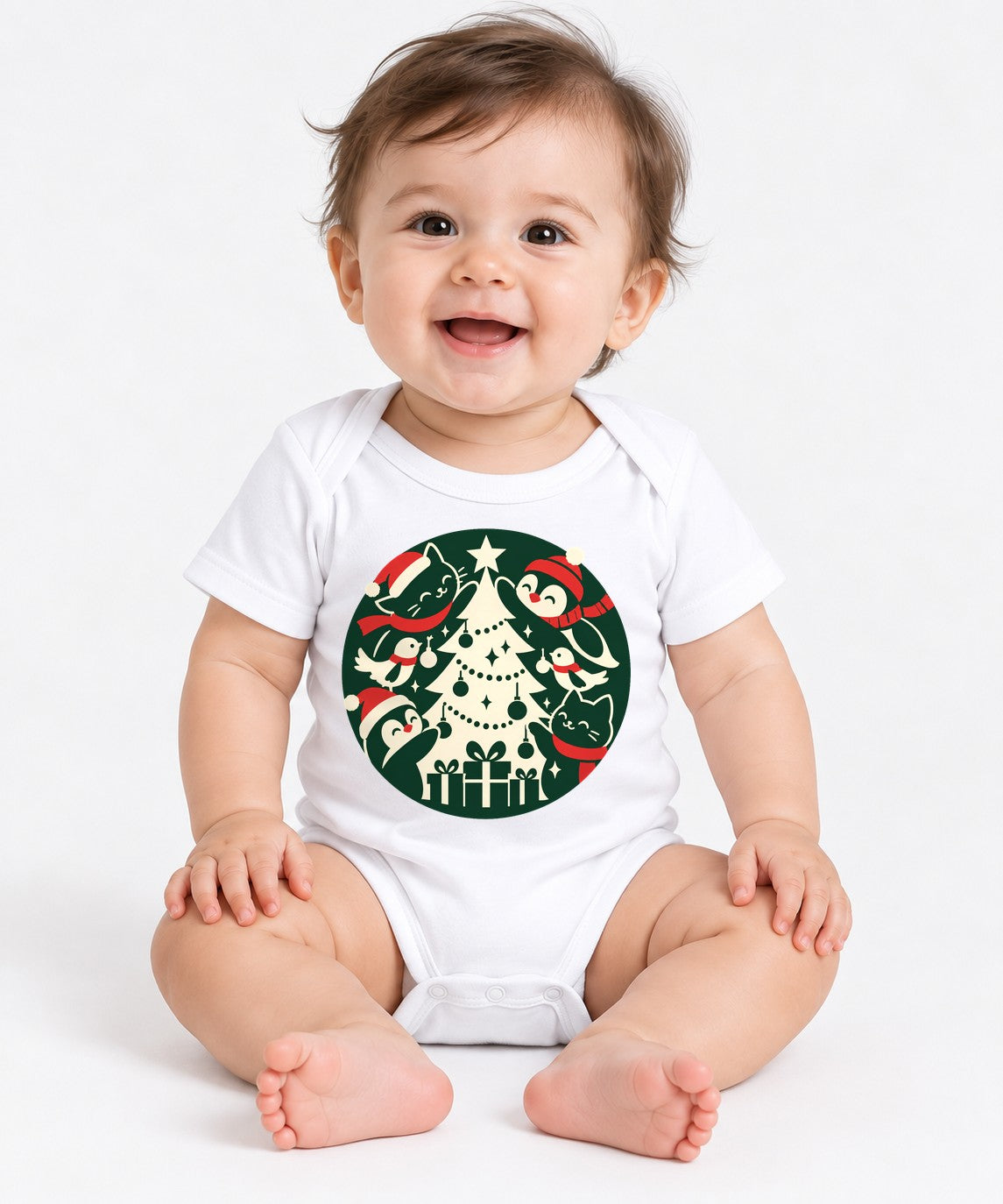 Christmas Friends Circle - White