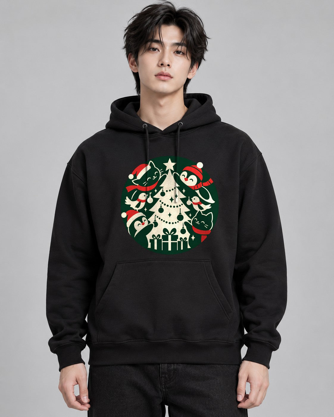 Christmas Friends Circle - Black