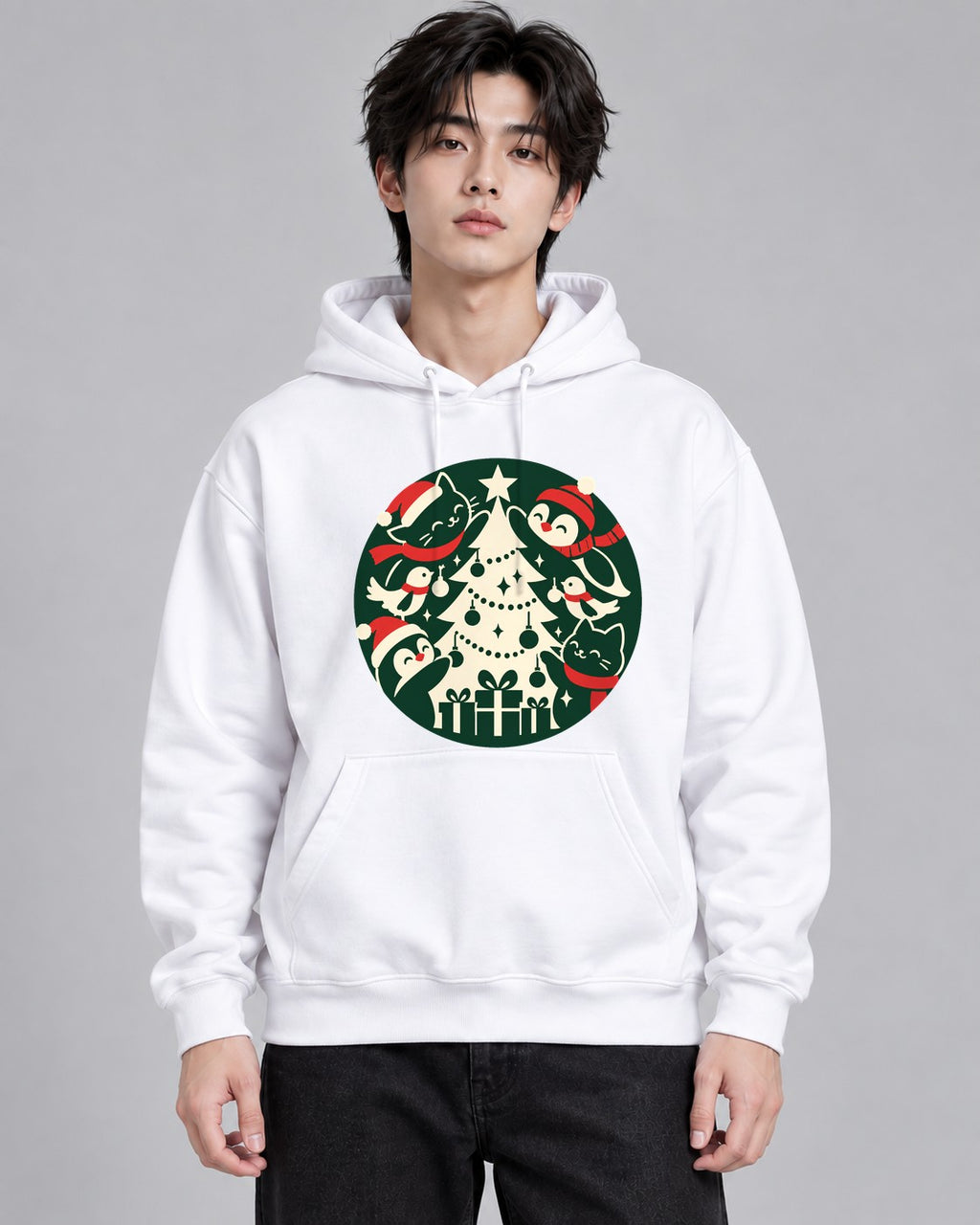 Christmas Friends Circle - White