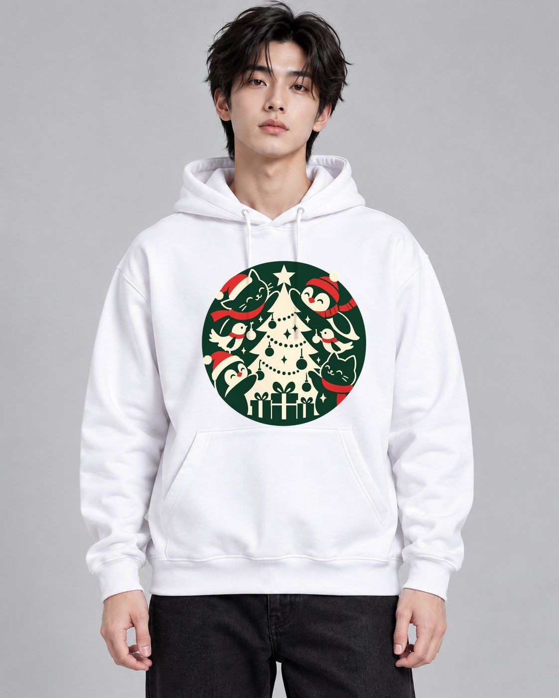 Christmas Friends Circle - White