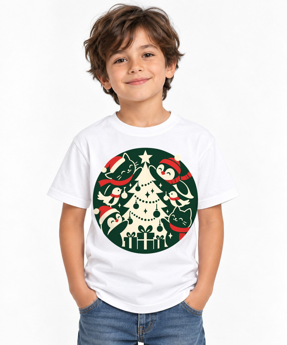 Christmas Friends Circle - White