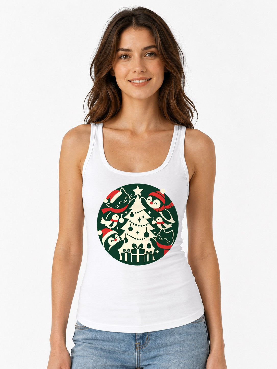 Christmas Friends Circle - White