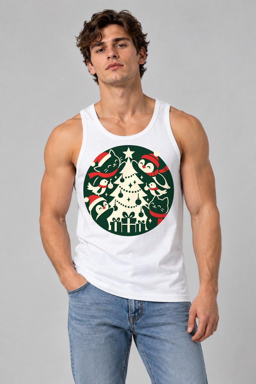 Christmas Friends Circle - White
