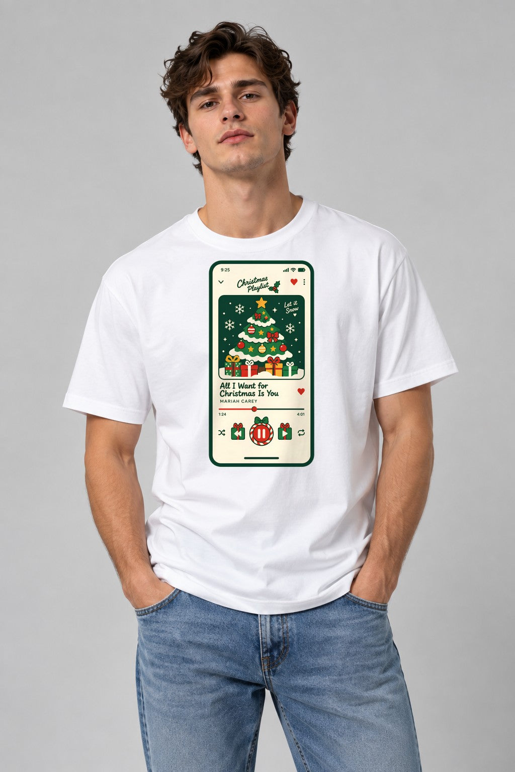 Christmas Music Player - White