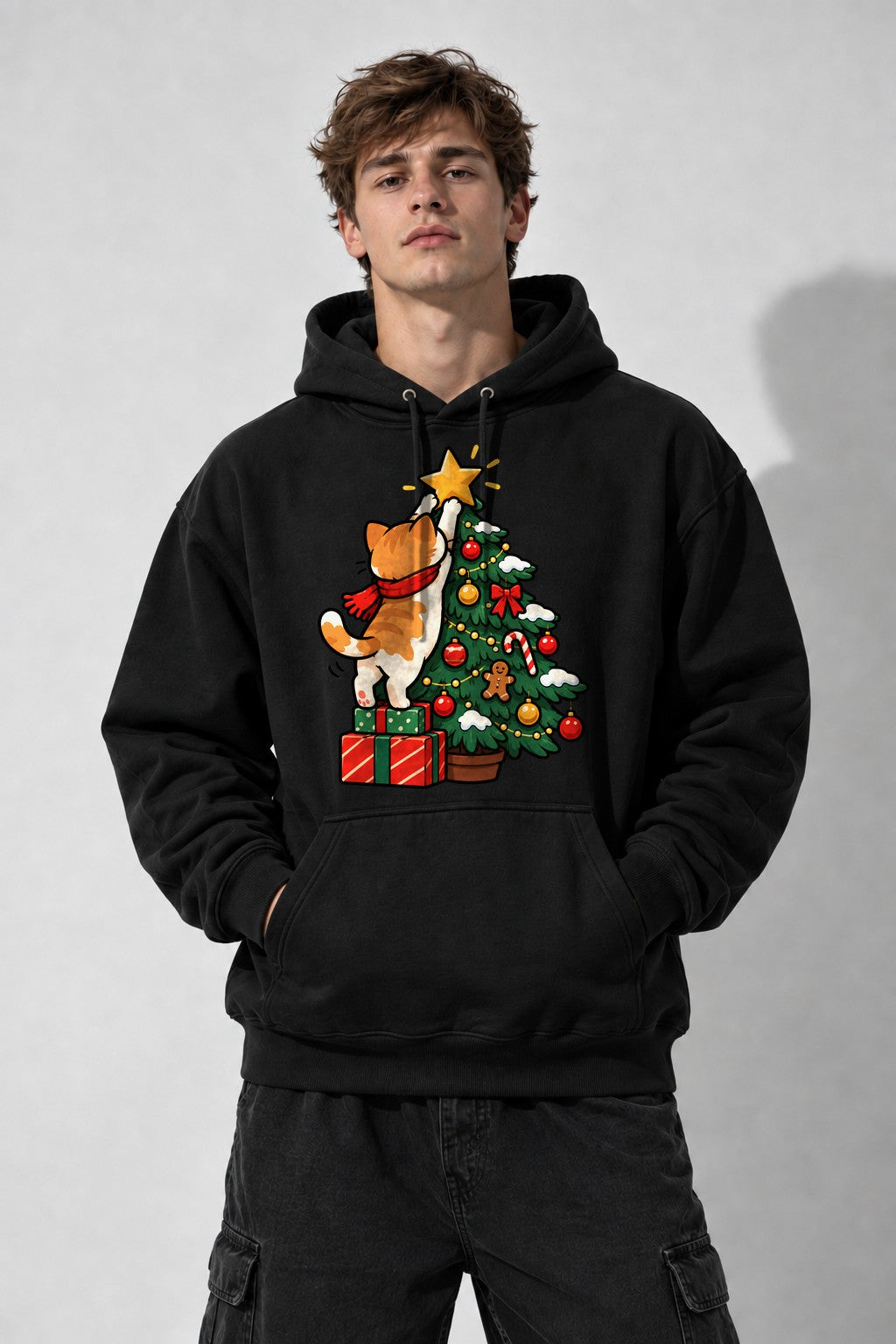 Christmas Tree Cat - Black