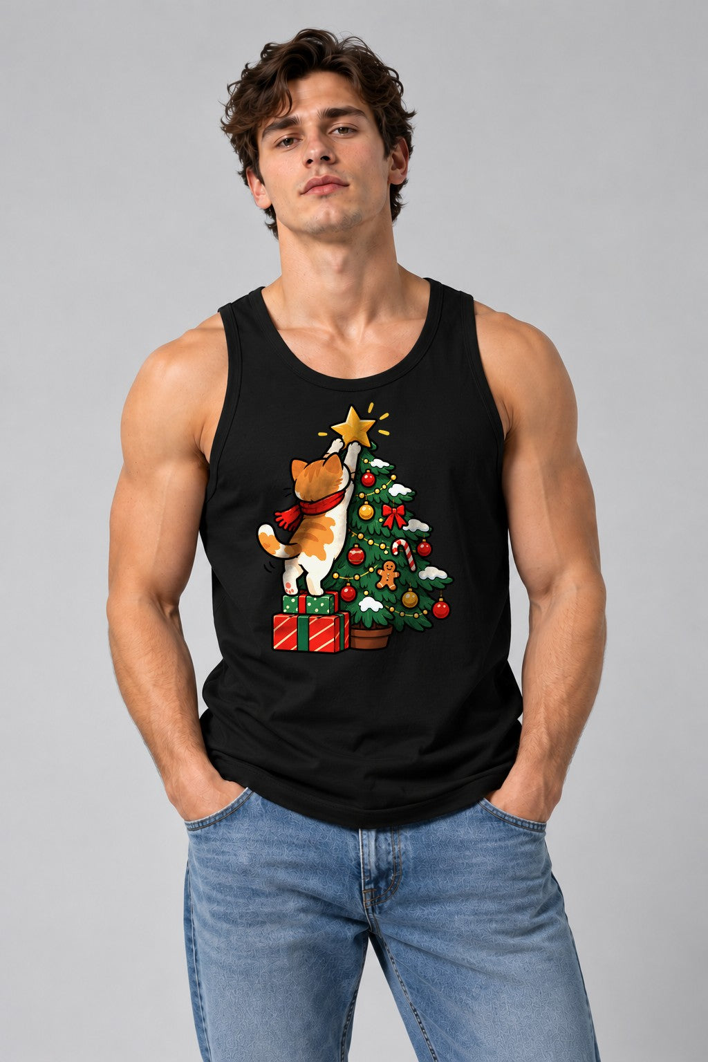 Christmas Tree Cat - Black