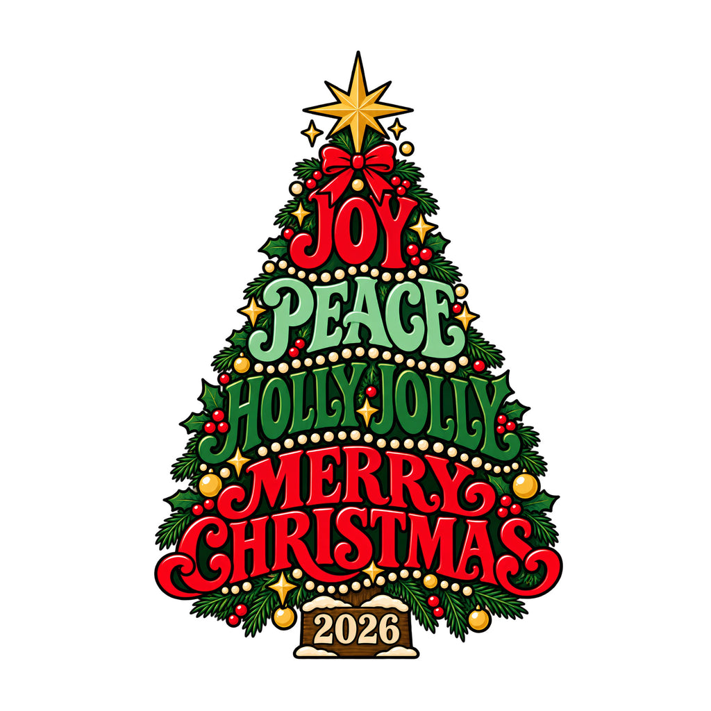 Christmas Tree Typography