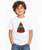 Christmas Tree Typography - White