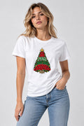 Christmas Tree Typography - White