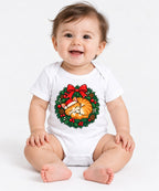 Christmas Wreath Kitten - White