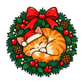 Christmas Wreath Kitten