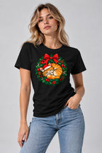 Christmas Wreath Kitten - Black