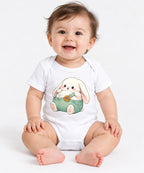 Chubby Bunny Button - White