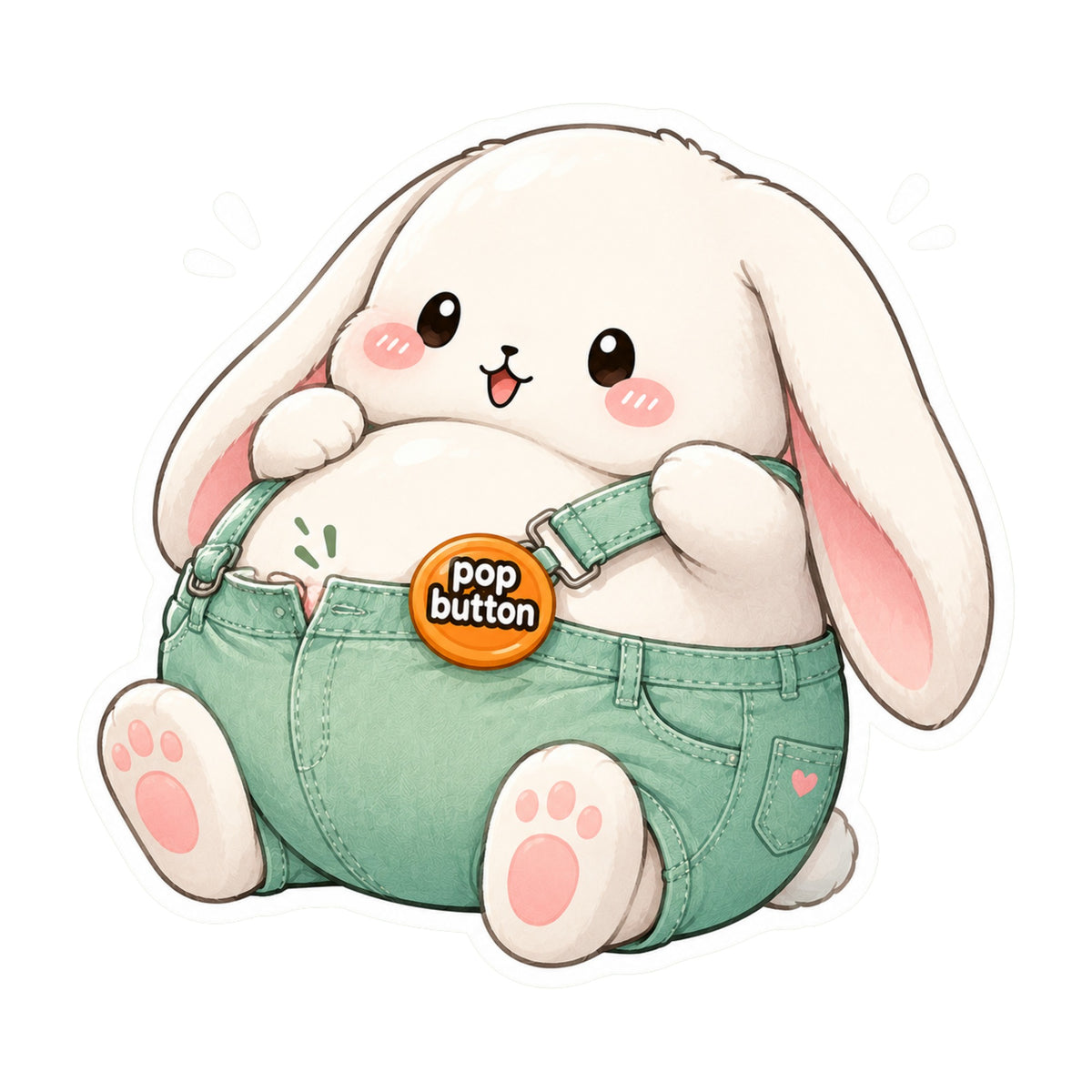 Chubby Bunny Button