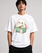 Chubby Bunny Button - White