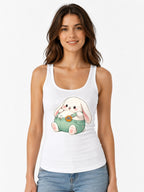 Chubby Bunny Button - White