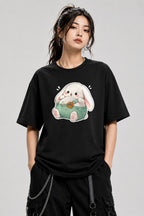 Chubby Bunny Button - Black