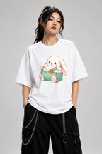 Chubby Bunny Button - White