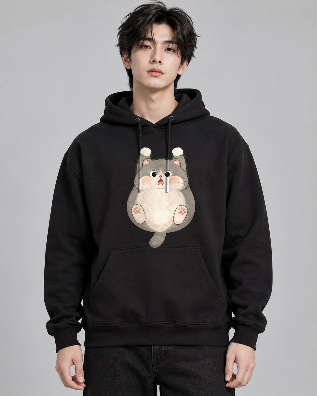 Chubby Cat Belly - Black