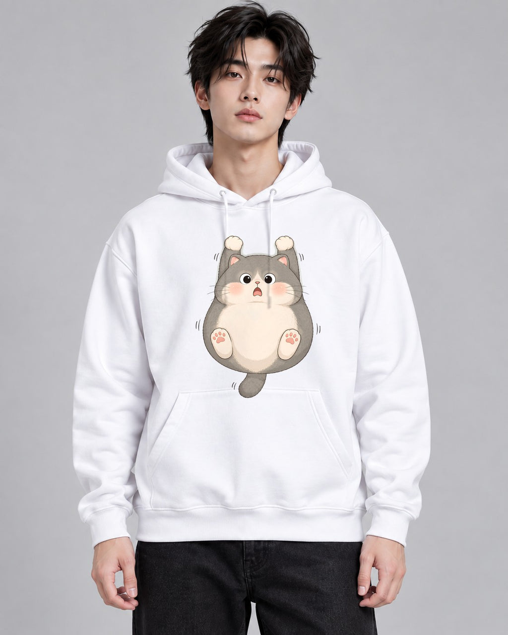 Chubby Cat Belly - White