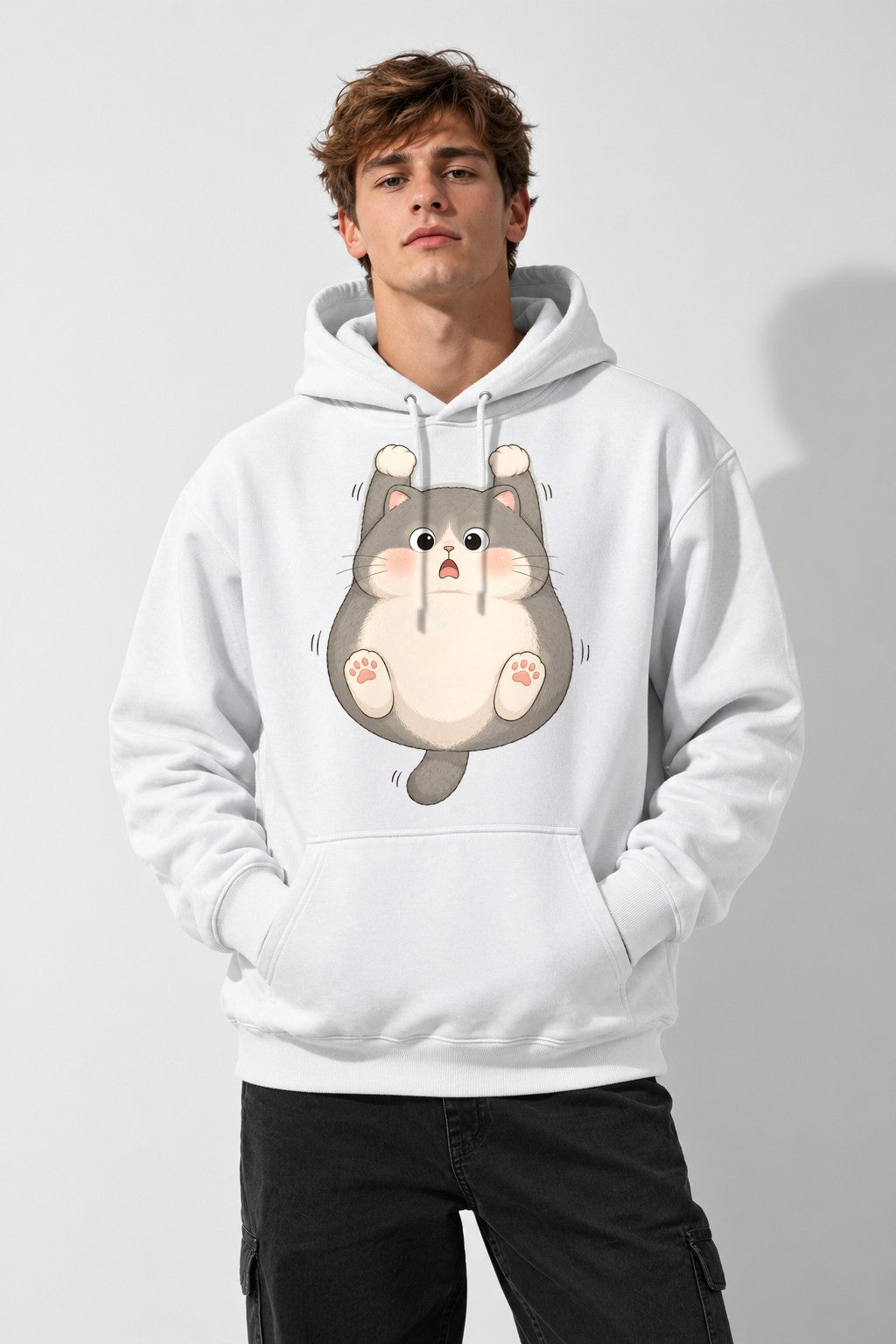 Chubby Cat Belly - White