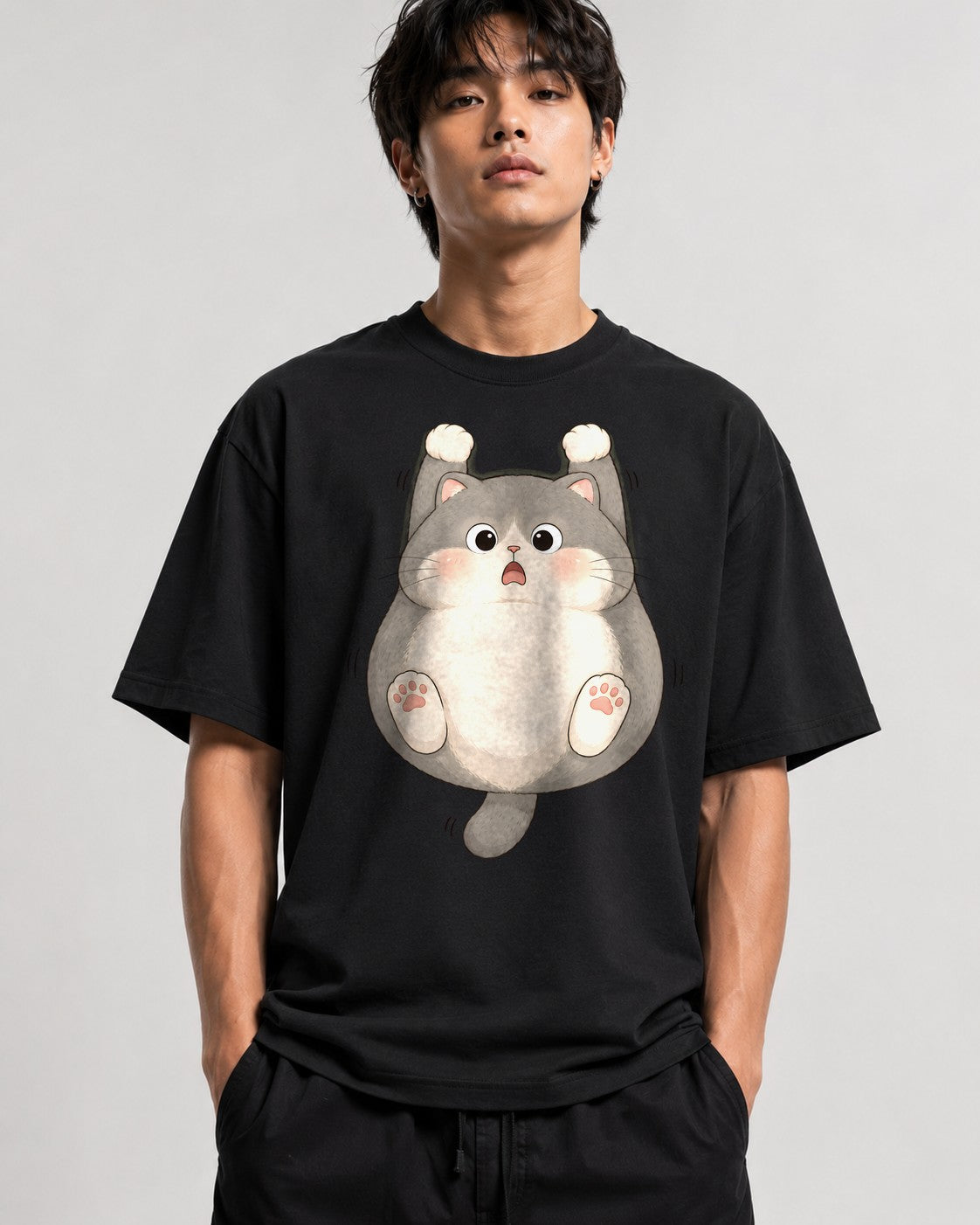 Chubby Cat Belly - Black