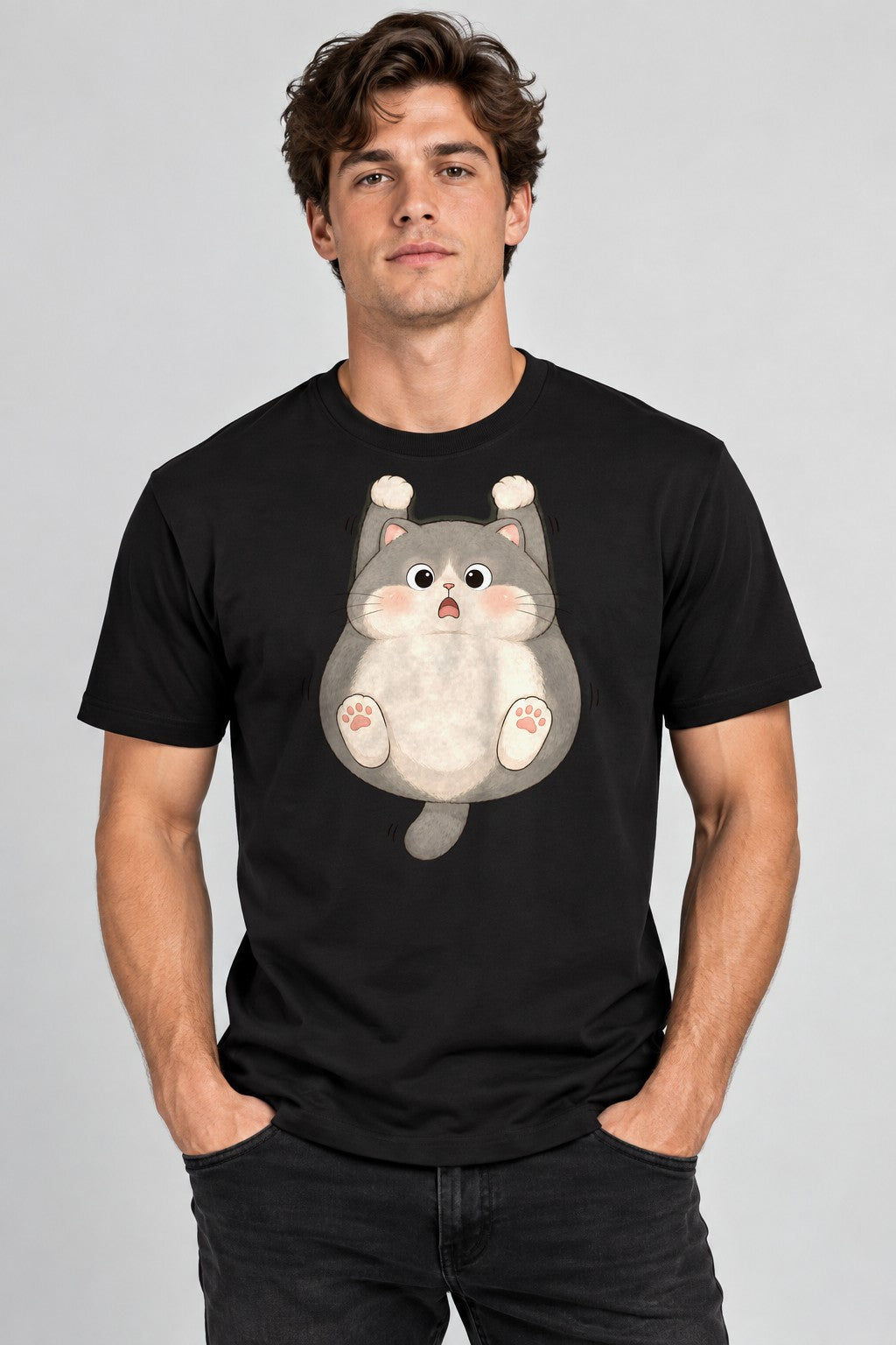 Chubby Cat Belly - Black