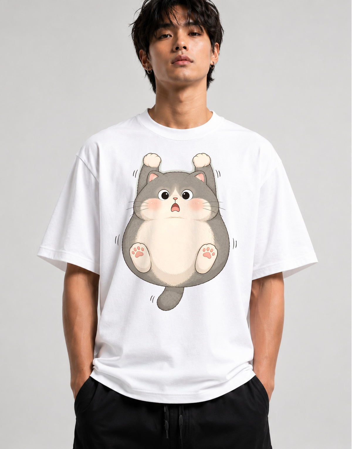 Chubby Cat Belly - White