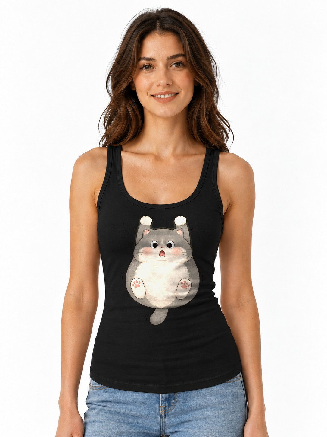 Chubby Cat Belly - Black