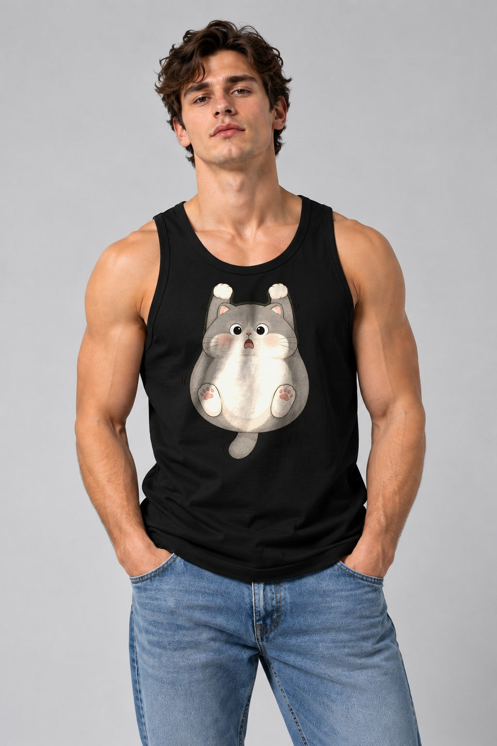Chubby Cat Belly - Black