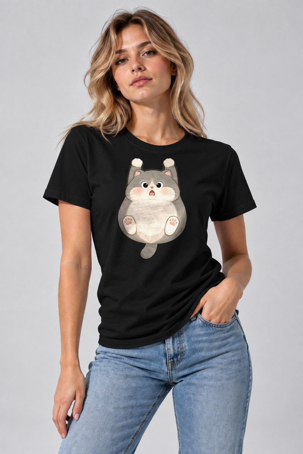 Chubby Cat Belly - Black