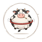 Chubby Cow With Hay