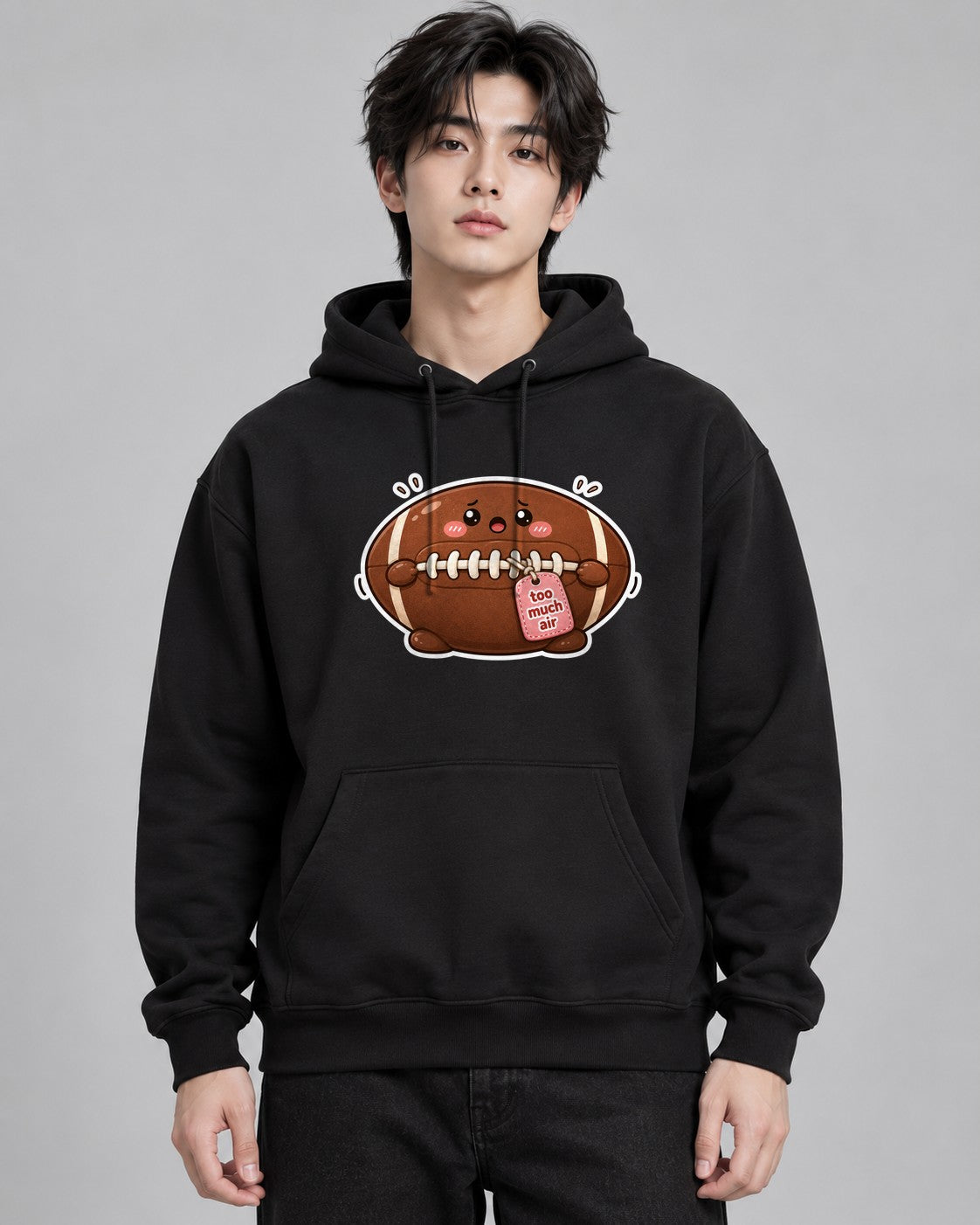Chubby Football Kawaii - Black