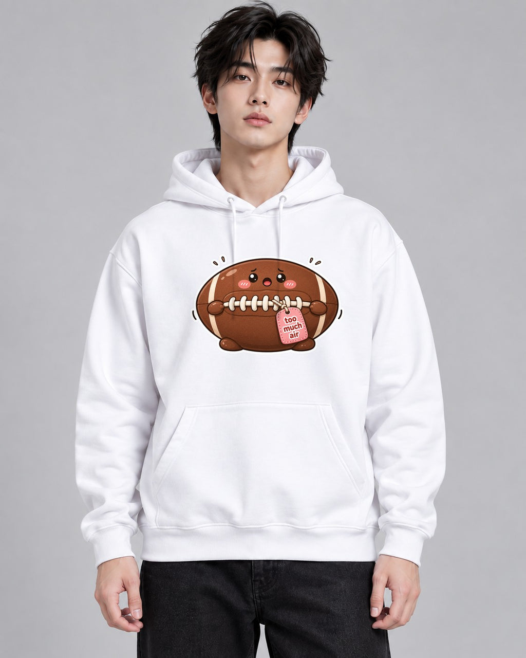Chubby Football Kawaii - White