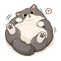 Chubby Happy Cat
