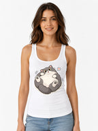 Chubby Happy Cat - White