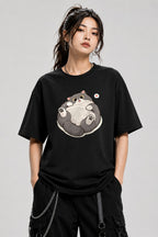 Chubby Happy Cat - Black