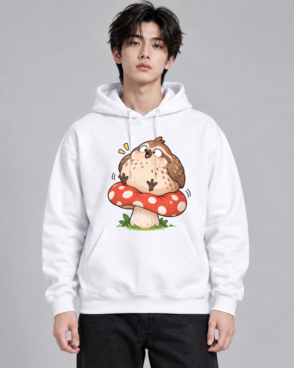 Chubby Owl Mushroom - White